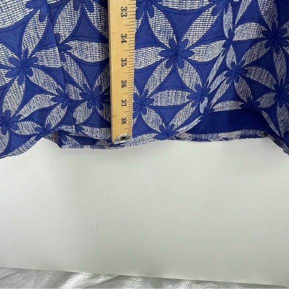 ModCloth Resplendence Jacquard Blue Floral Flattering A-Line Halter Dress XL - Picture 5 of 6